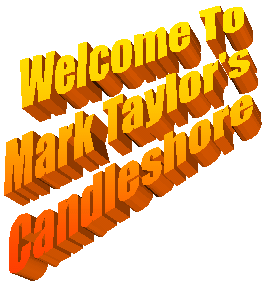 Picture that reads:  "Welcome to Mark Taylor's Candleshore.com"